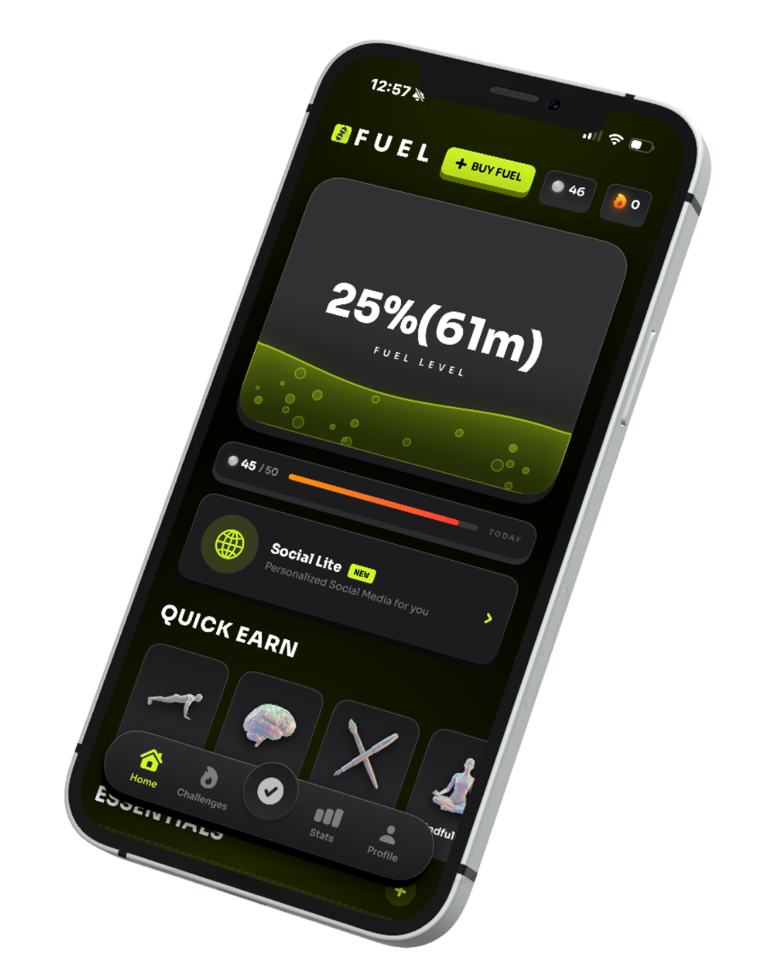 Fuel App on Phone